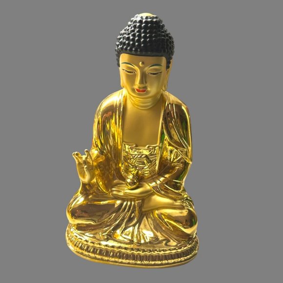 BEAUTIFUL IRON CAST BUDDHA - Picture 4 of 15